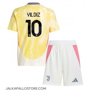 Juventus Kenan Yildiz #10 Vieraspaita Lapsille 2024-25 Lyhythihainen (+ shortsit)